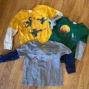 Lot of 3 - Hanna Andersson Long-Sleeve Layered Tees - 4 /5